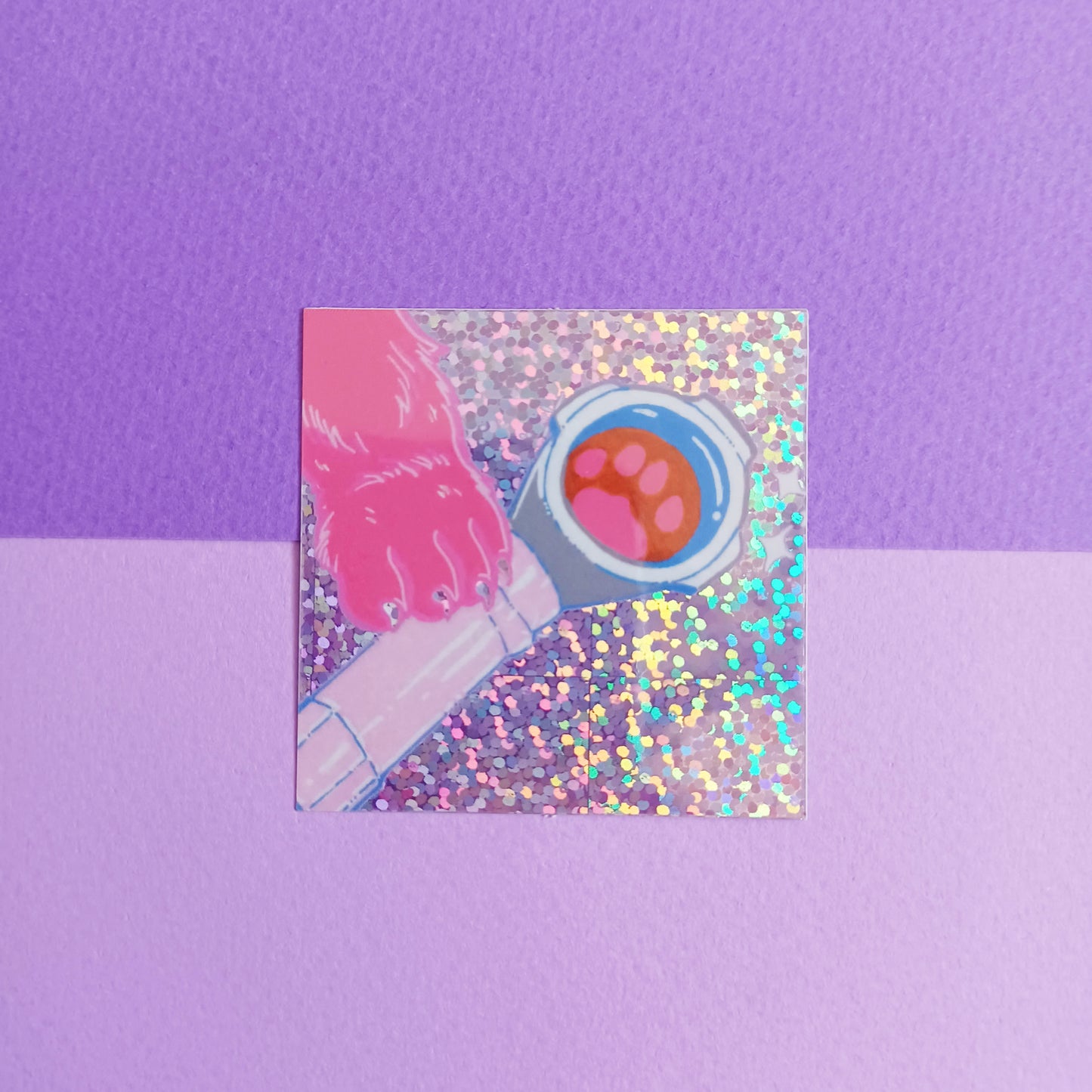 Paw Prints Glitter Vinyl Sticker