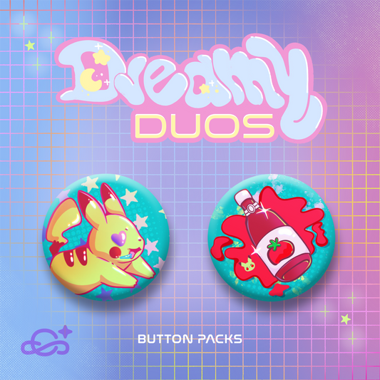 Dreamy Duo Button Pack - Pikachu & Ketchup